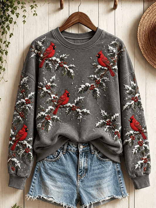 Women's Winter Animals Print Casual Sweatshirt