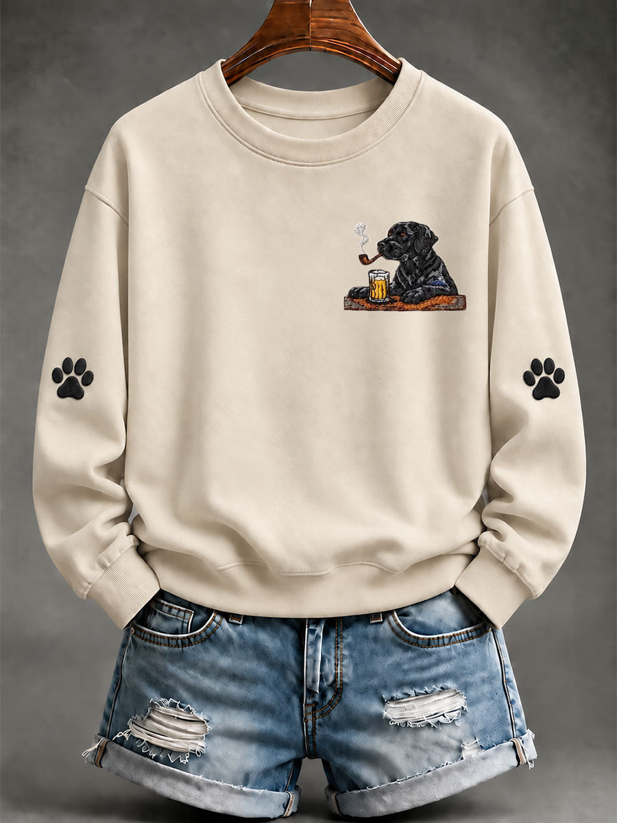 Women’s Labrador Print Casual Sweatshirt