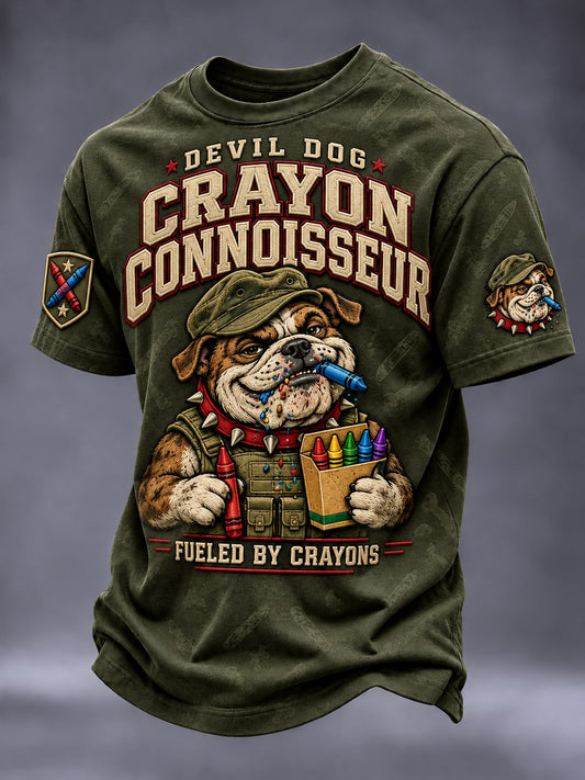 Men's Vintage U.S Veteran Art Printed Short Sleeves T-Shirt