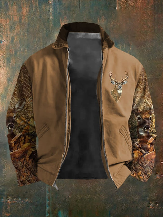 Men's Western Elk Outdoor Lapel Jacket