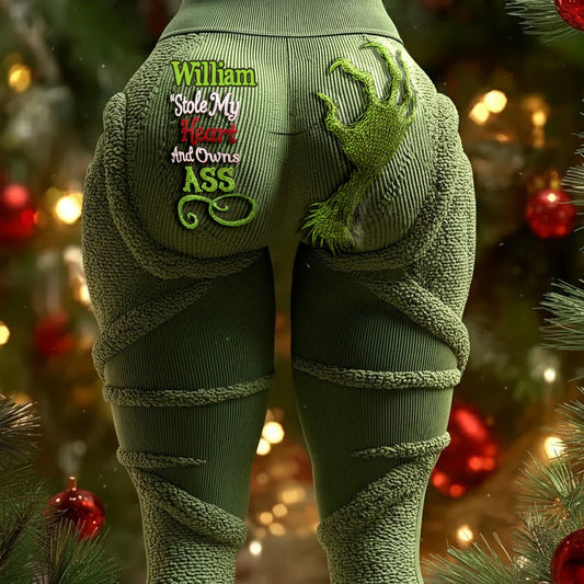 Stole My Heart - Personalized Stole Christmas Leggings