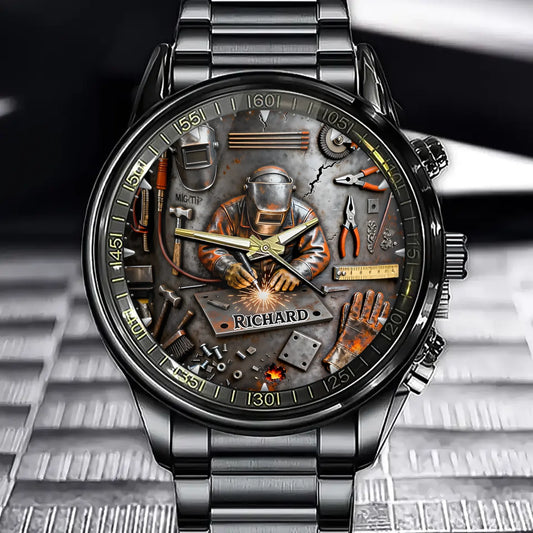 Personalized Welder Watch - Incorporating Welding Elements, Suitable For All Types Of Craftsmen