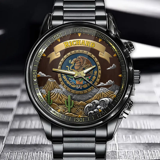Personalized Mexican Proud Watch -A Tribute to Your Pride and Tradition