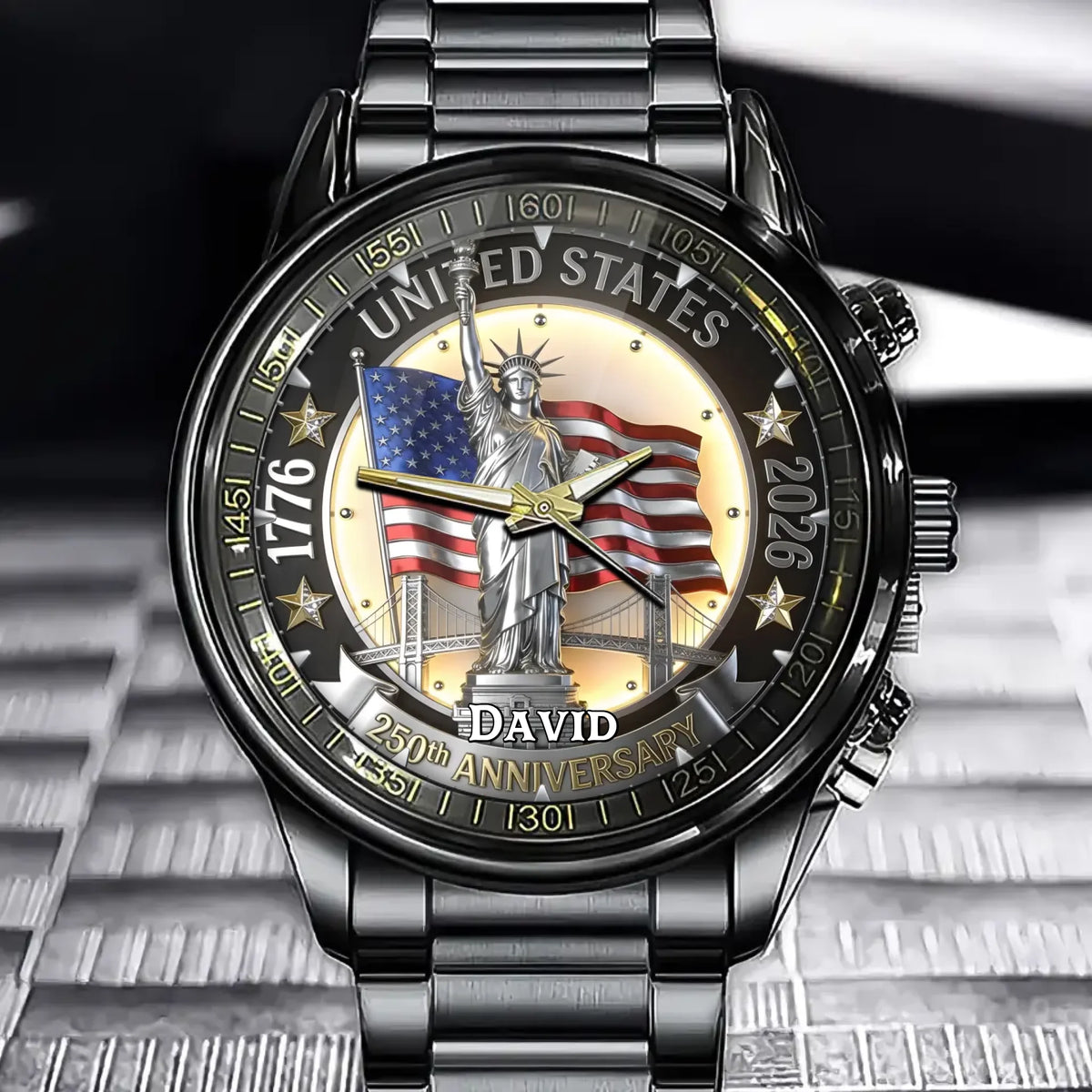 Personalized American Watch - 250th Anniversary Custom Name