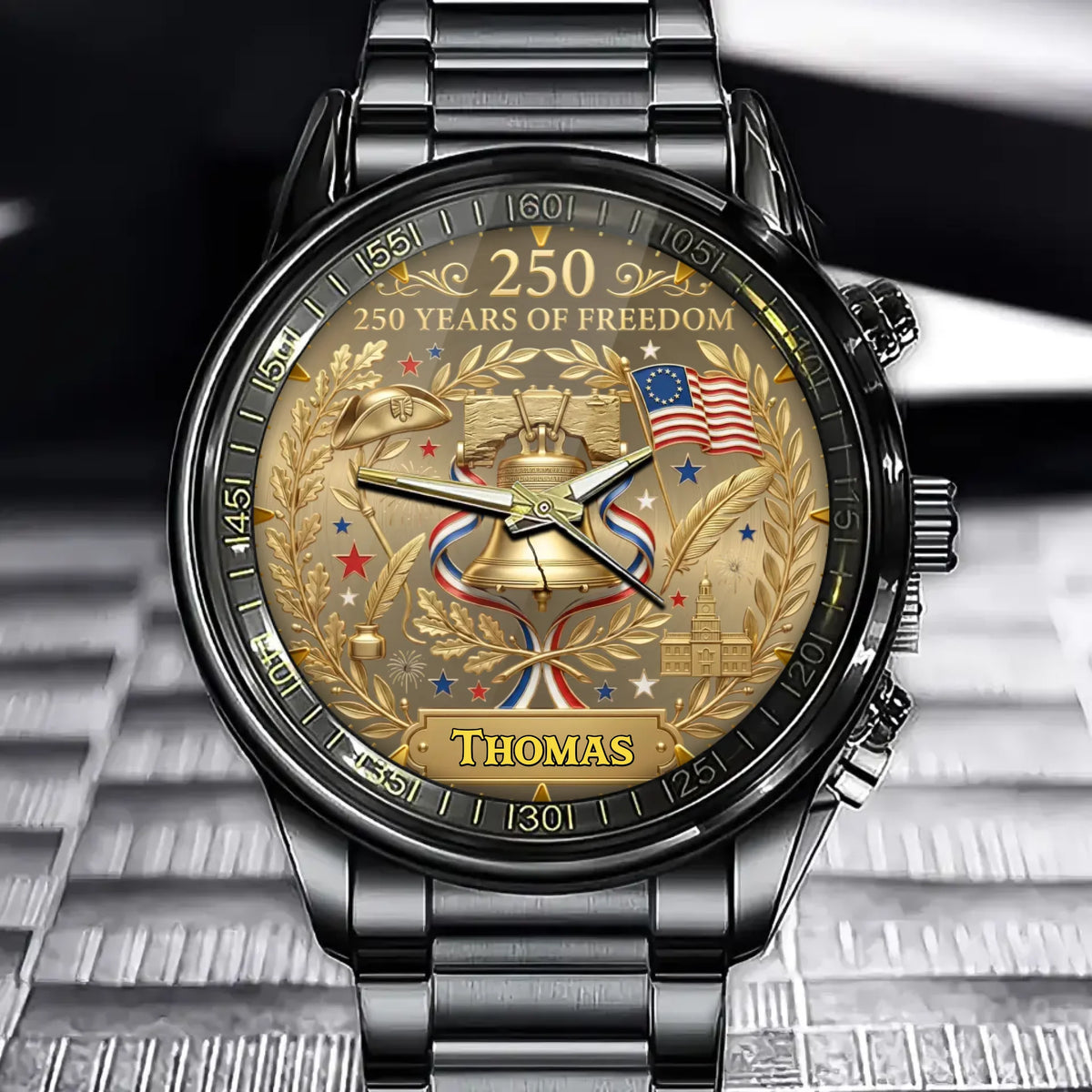Personalized "Legacy Of Liberty" Liberty Bell Watch – Honoring 250 Years of American Freedom