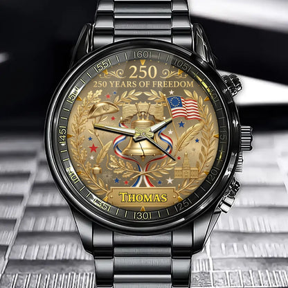 Personalized "Legacy Of Liberty" Liberty Bell Watch – Honoring 250 Years of American Freedom