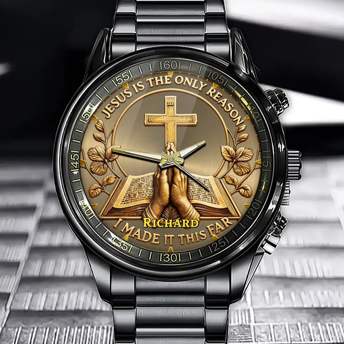 “Jesus Is The Only Reason” - Personalized Christian Watch - Custom Name Christian Gift