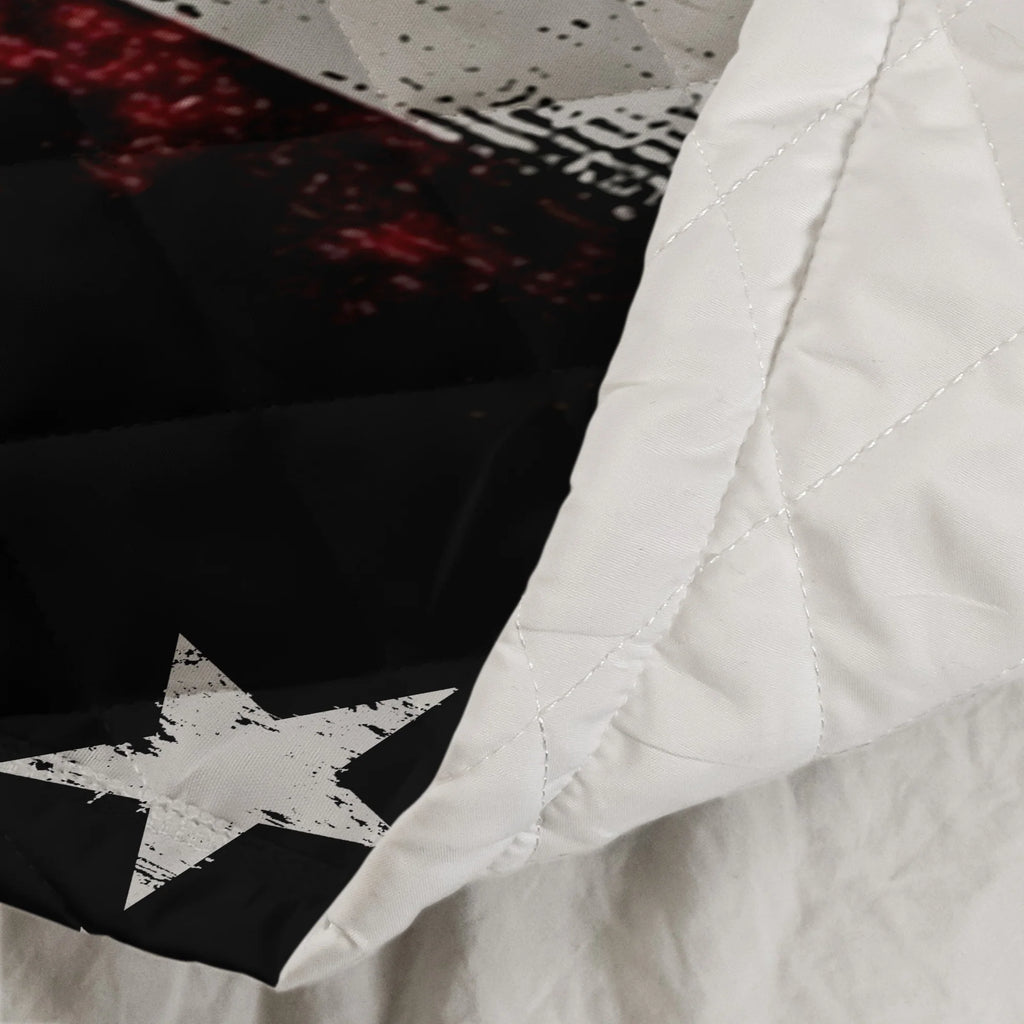 American Freedom Flag Patriotic Design - Custom Quilt Set