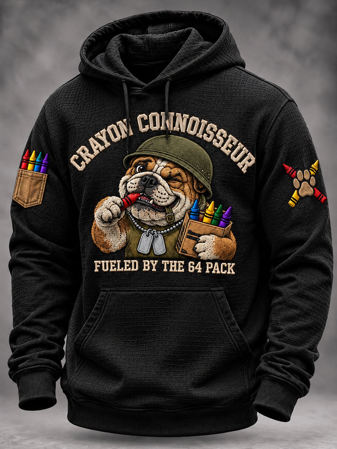 Men's Vintage Crayon Eaters Art Printed  Hoodie