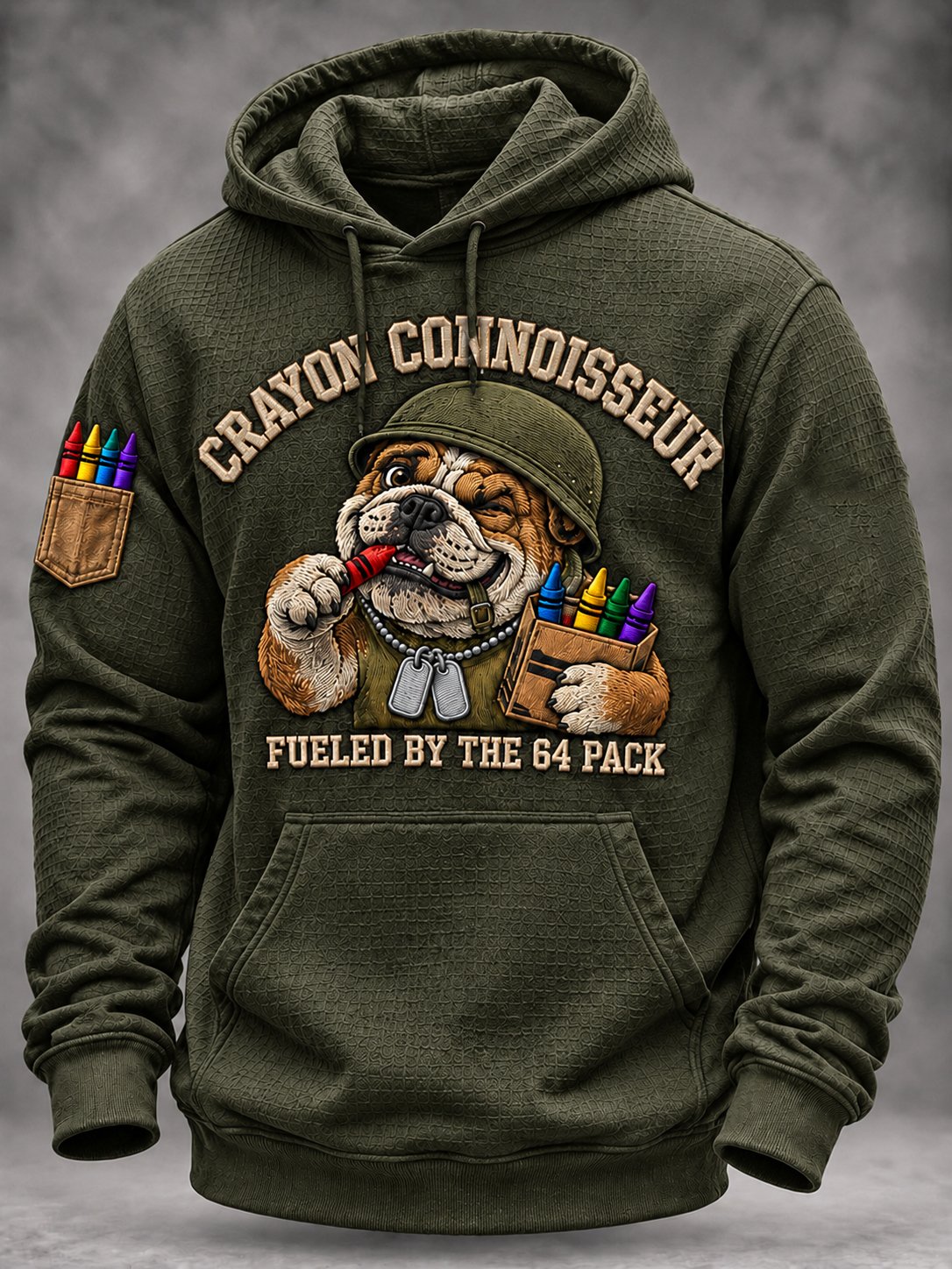 Men's Vintage Crayon Eaters Art Printed  Hoodie
